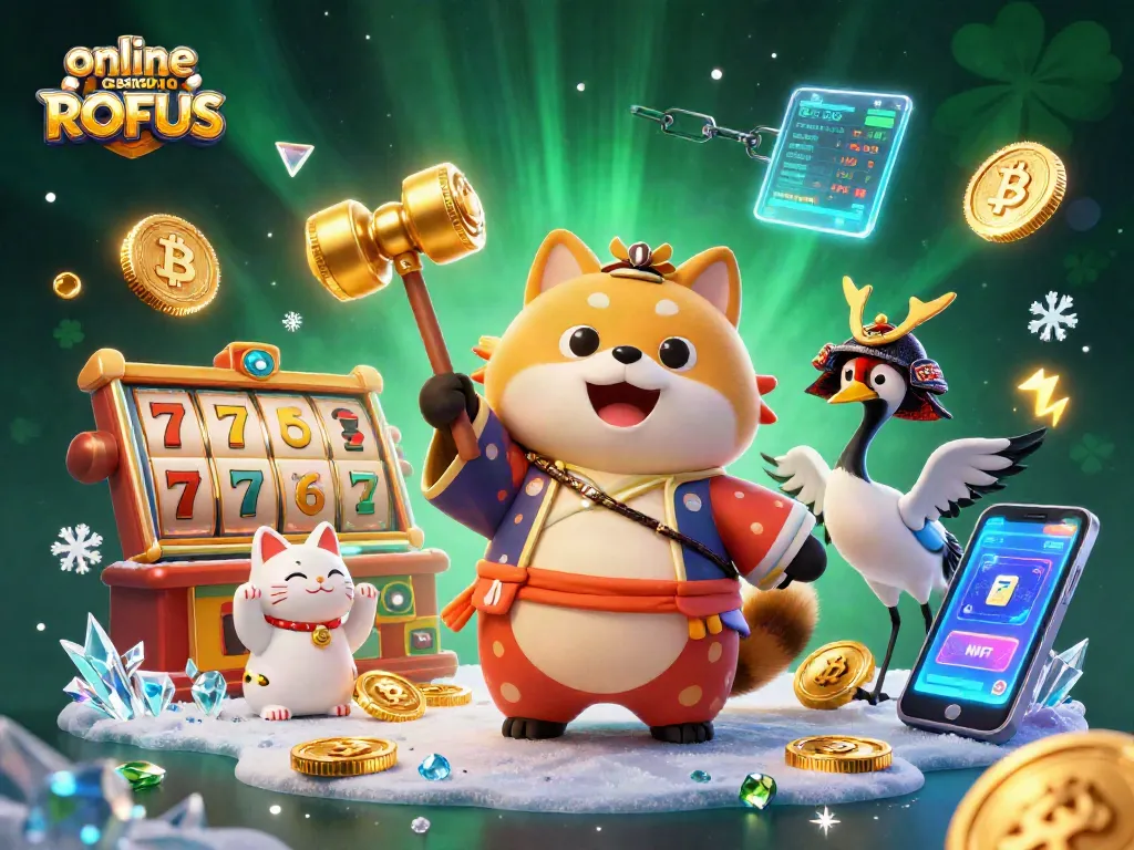 Enjoy thrilling gameplay at an online casino uden ROFUS with vibrant characters and slot elements!
