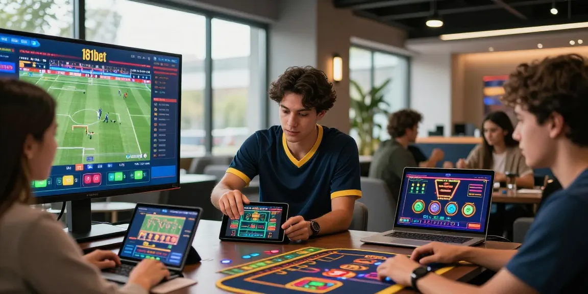 People enjoying the engaging 181bet platform for live betting and casino games in a vibrant lounge