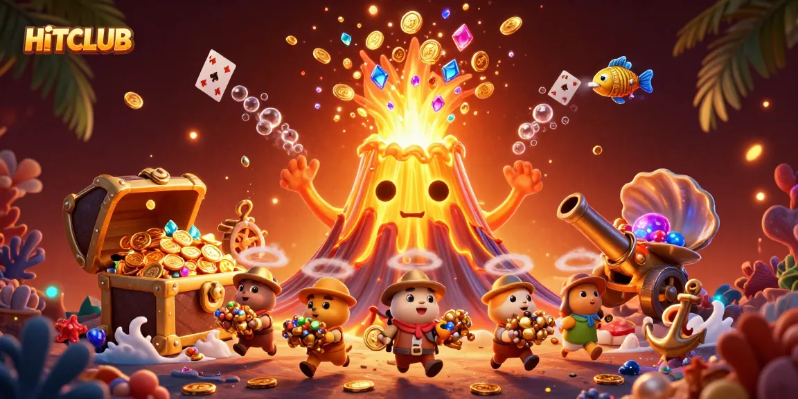 Engage in a treasure-filled adventure at HITCLUB, where colorful gems and golden coins await!