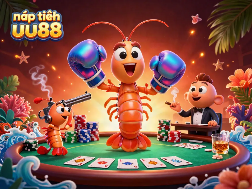Engage in nạp tiền uu88 action in an exciting casino scene with energetic characters and vibrant game elements.