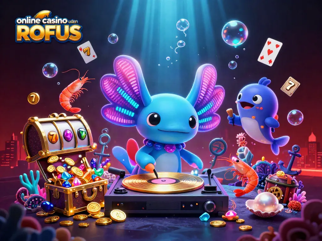 Experience the thrill of the online casino uden ROFUS with vibrant underwater characters and dynamic game elements.