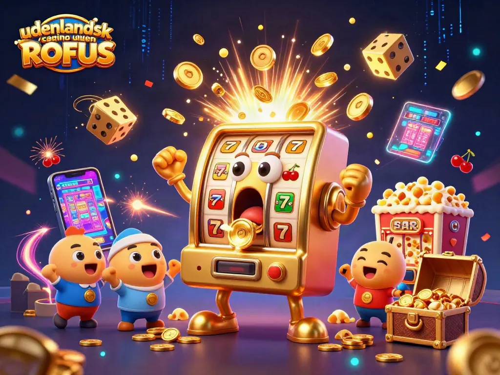 Experience the excitement of udenlandsk casino uden ROFUS with animated golden slots and joyful baby machines.
