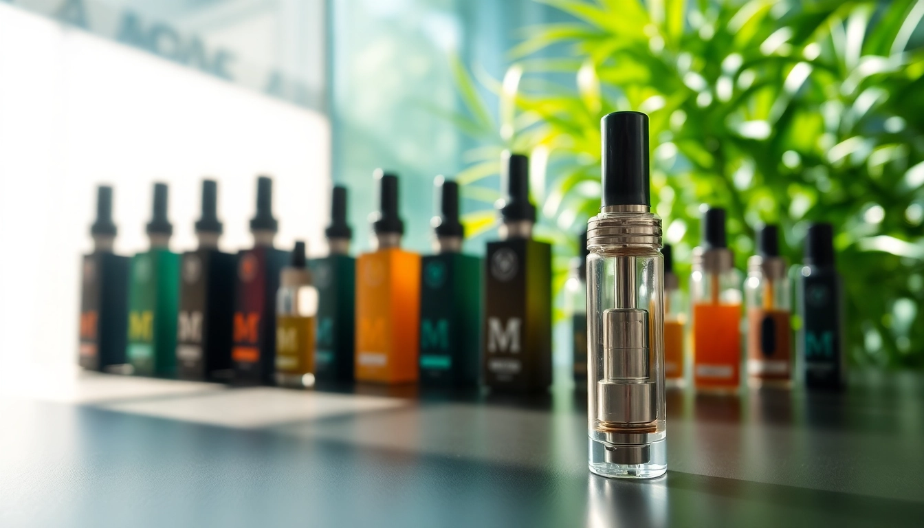 Buy DMT online with beautifully displayed vape cartridges showcasing vibrant colors and textures.