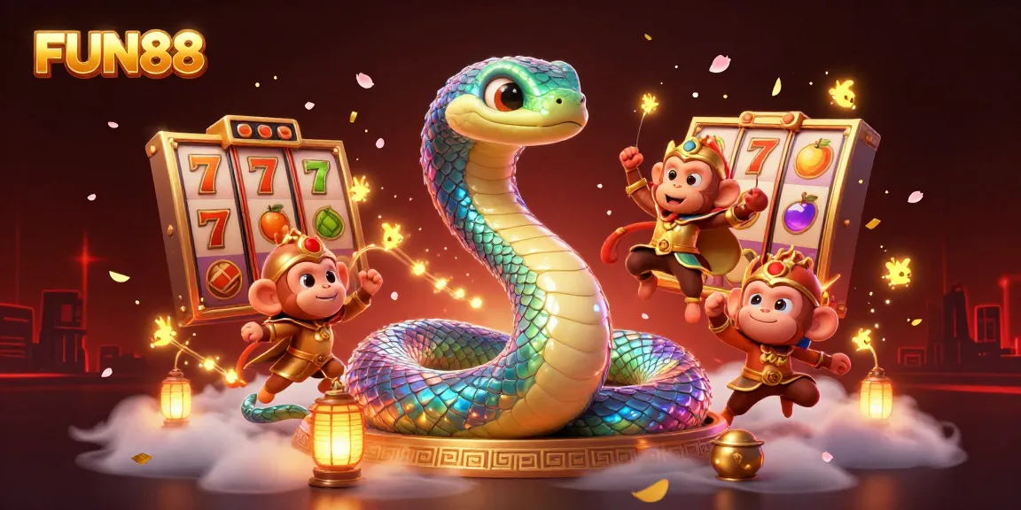 Experience the thrill of FUN88 with colorful casino elements and engaging 3D characters.