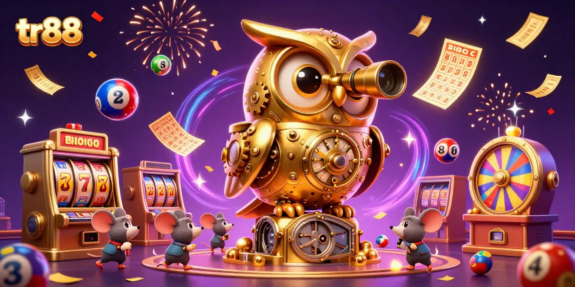 Experience the thrill of tr88 with dynamic gambling excitement showcased in a vibrant casino scene.
