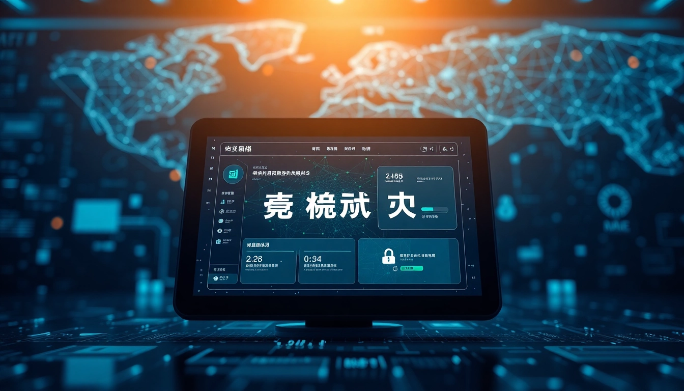 快连官网 user-friendly interface displayed on a modern device showcasing global connectivity and secure network features.