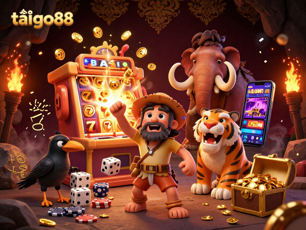 Experience the thrilling action in tải go88's casino games with lively characters and jackpot excitement.