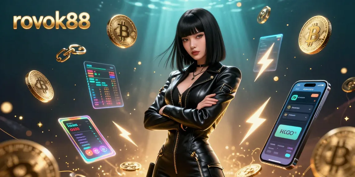 Engage with winning strategies at rokok88, surrounded by glowing crypto elements.