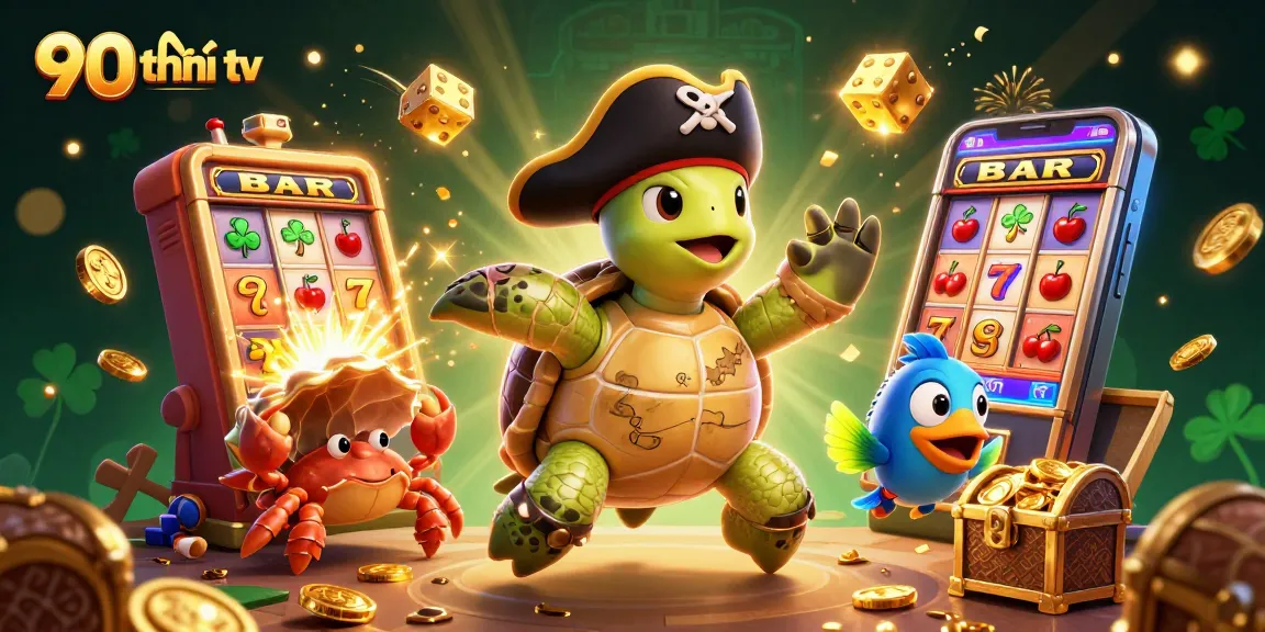 Experience the excitement of 90 phút tv with lively 3D characters and casino elements.