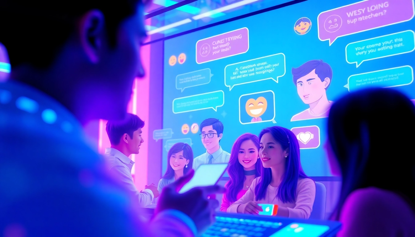 Engaging chat display featuring CrushonAI's vibrant characters and interactive interface.