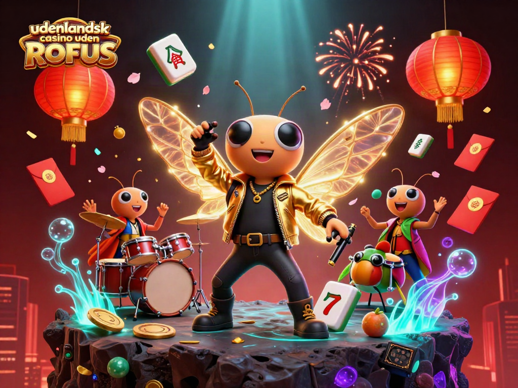 Experience the thrill of udenlandsk casino uden ROFUS with 3D cartoon illustrations showcasing vibrant casino gaming elements.