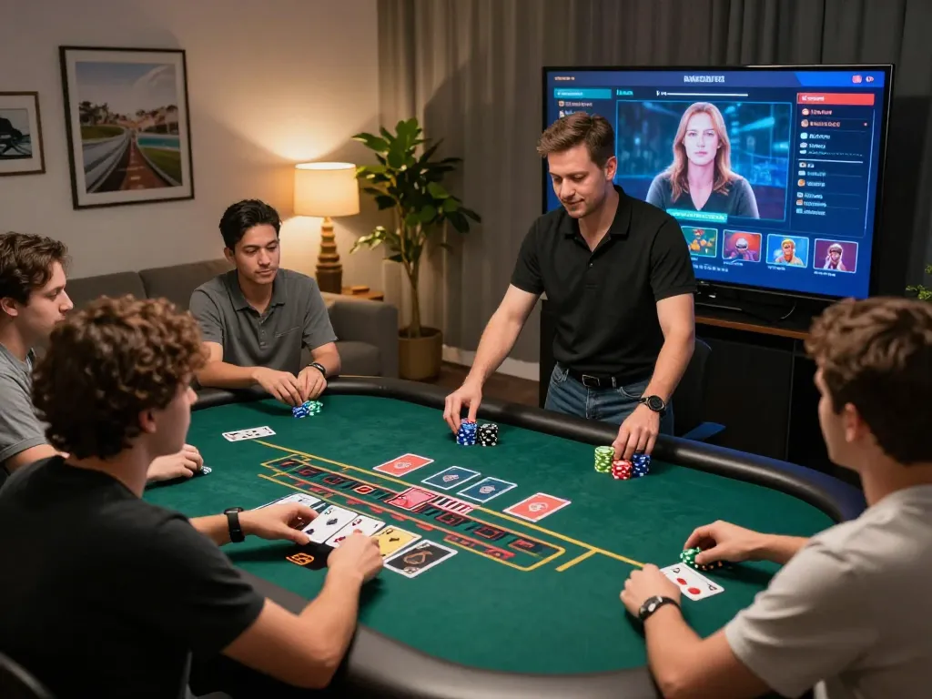 Alo88 live blackjack dealer engaging players with dynamic gameplay in a cozy online setting.