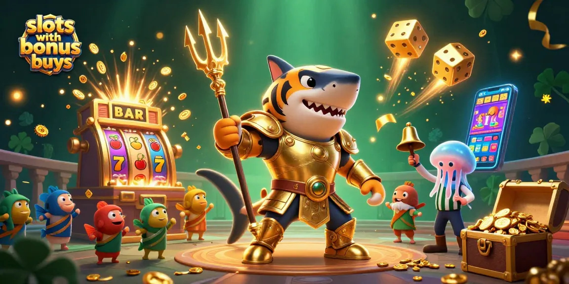 Experience slots with bonus buys as a tiger shark in gladiator armor and a jellyfish referee rule the underwater colosseum.