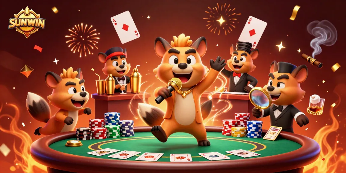 SUNWIN hyenas bring the casino to life with drinks, comedy, and poker excitement.