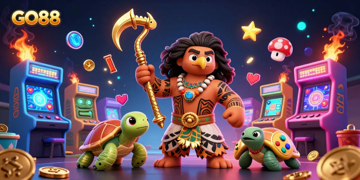 Experience the thrill of GO88 with vibrant casino gaming characters and dynamic elements.